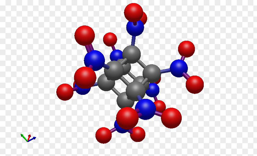 Avogadro Chemistry Ball-and-stick Model Octanitrocubane Atom PNG