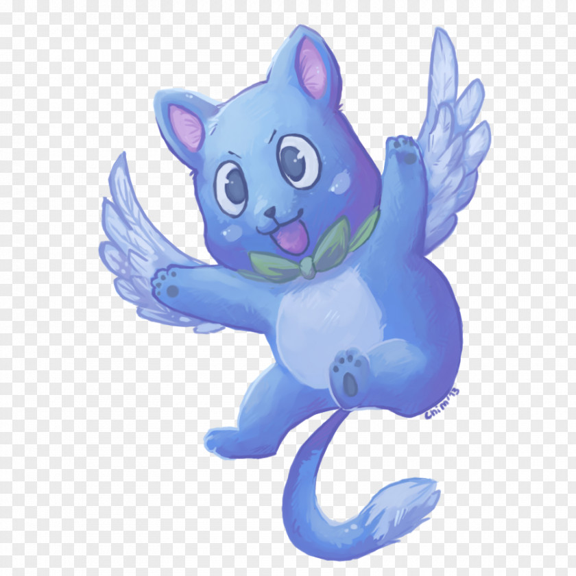 Fairy Tail Happy Whiskers Cat Marine Mammal Cartoon PNG