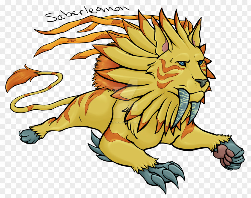 Lion Leomon Garurumon Digital Art PNG