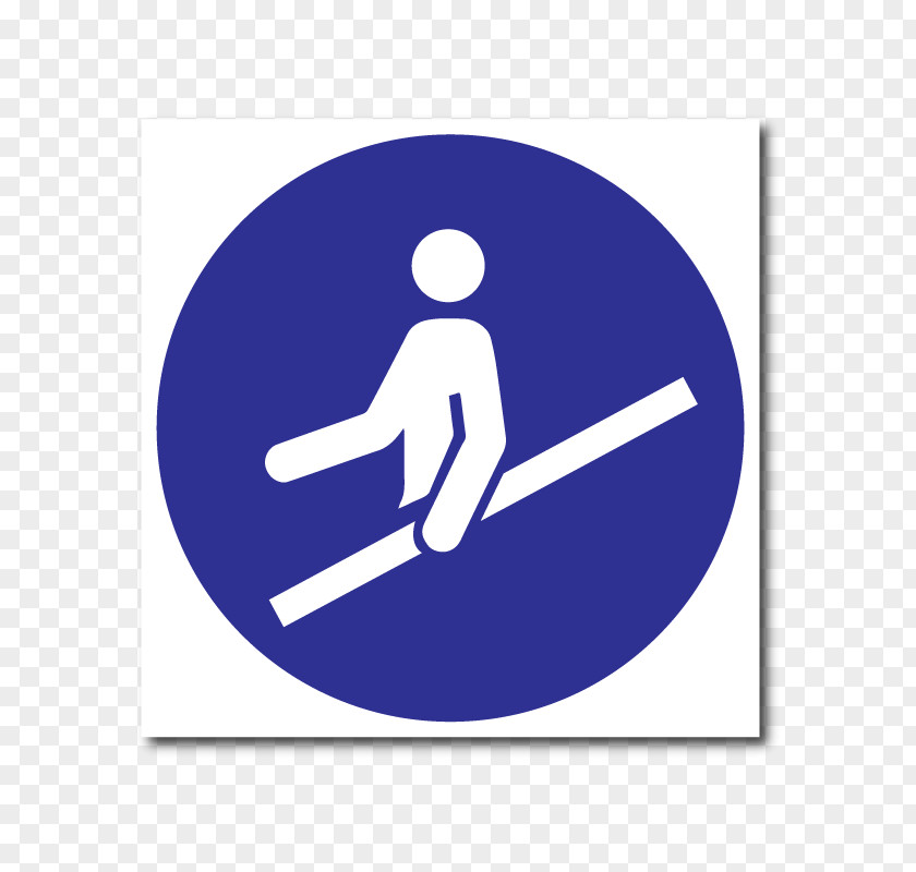 Pull Up The Handrail Sign Gebotszeichen Sticker ISO 7010 PNG