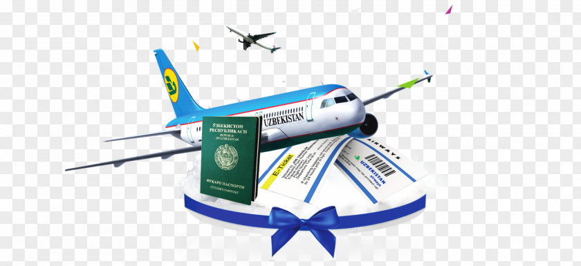 Airplane Uzbekistan Aircraft Airline Ticket Air Travel PNG