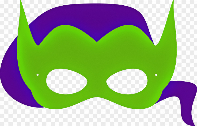 Green Purple Violet Costume Mask PNG