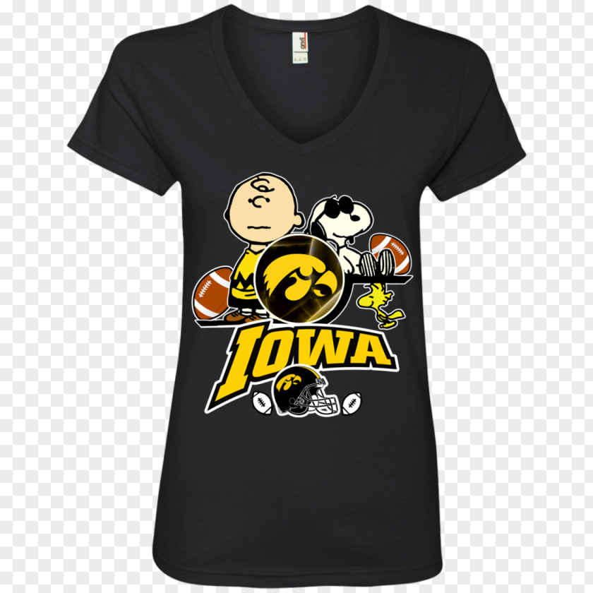 Iowa Hawkeyes Football T-shirt Neckline Hoodie Sleeve Gildan Activewear PNG