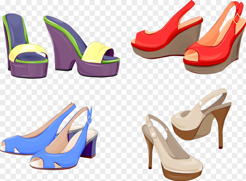 Ms. Shoes Vector Handbag Sandal Stock Photography High-heeled Footwear PNG