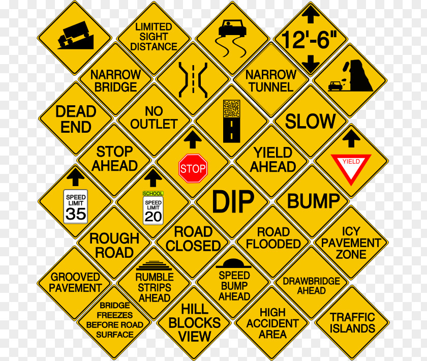 Road Surface Traffic Sign Information PNG