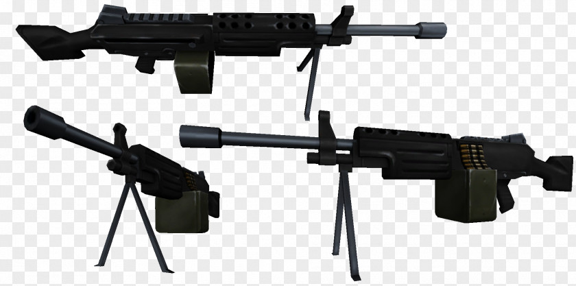 Battlefield Hardline Weapon Firearm M249 Light Machine Gun PNG
