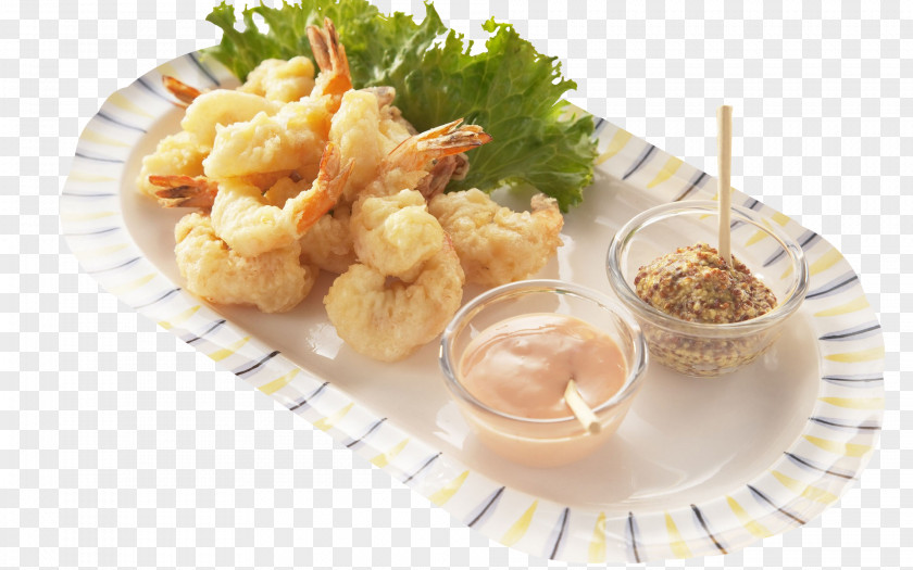 Delicious Spicy Fried Shrimp Prawn Fritter Caridea Chicken French Fries PNG