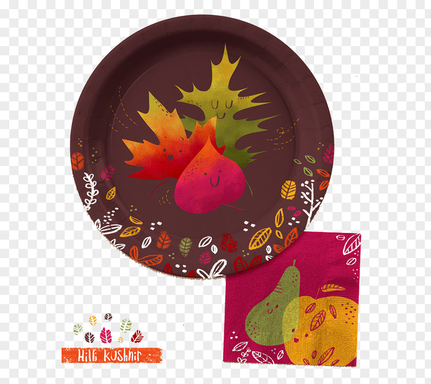 Handmade Maple Leaf Dish Plate Illustration PNG