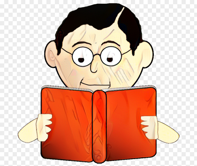 Pleased Finger Book Cartoon PNG