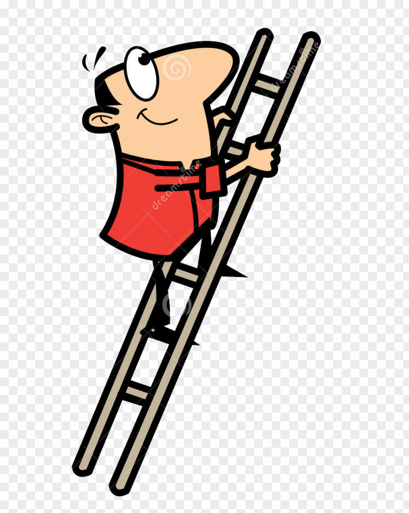 Cartoon Climbing Ladder Drawing Clip Art PNG