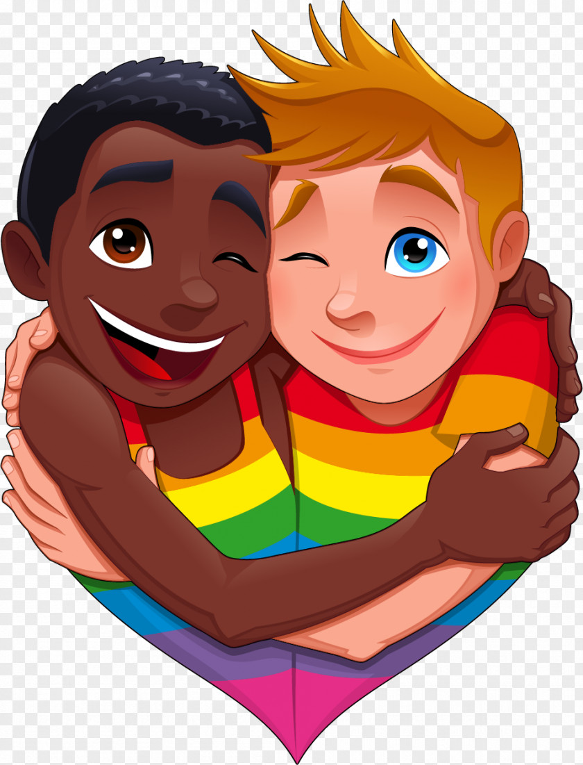 IPhone 8 Gay Pride IOS IPad PNG pride iOS iPad , painted close friends, two men forming heart clipart PNG