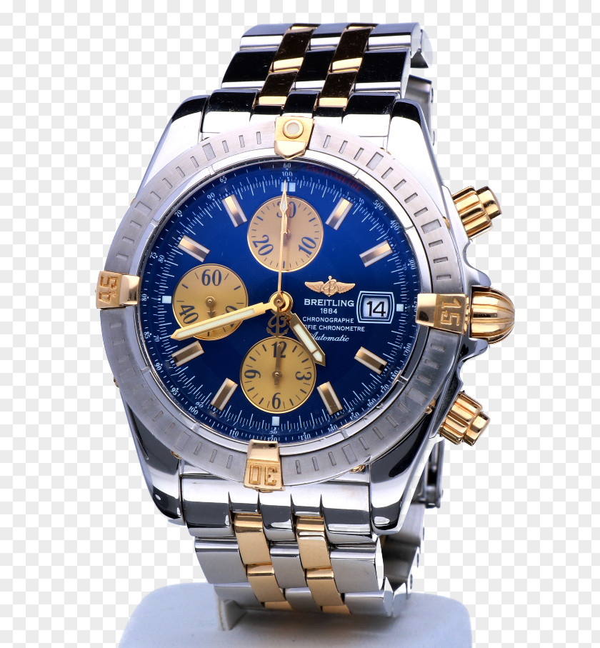 Watch Strap Breitling Chronomat Metal Cobalt Blue PNG