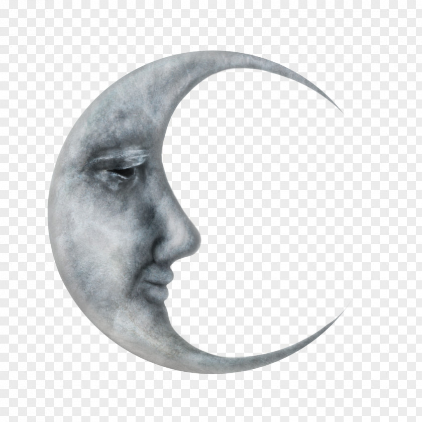Half Moon Man In The Full Drawing PNG