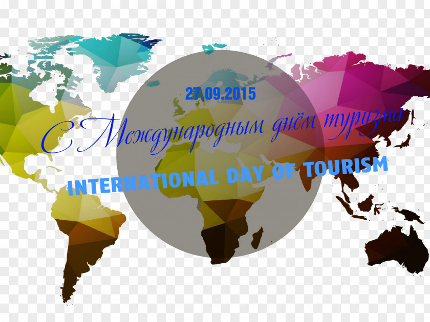 International Tourism World Map Globe Wall Decal PNG