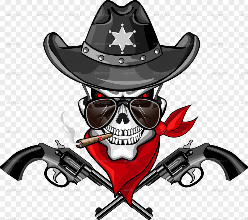 Sheriff Pistol Firearm Skull Stock PNG