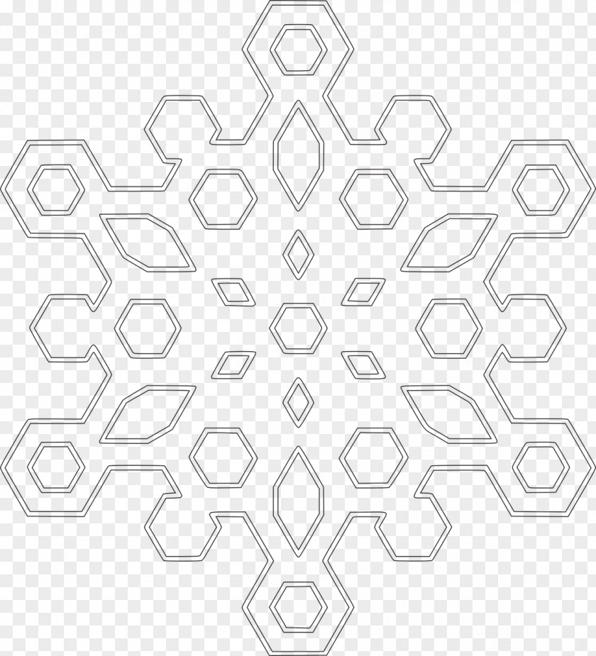Snowflake Line Art Drawing PNG