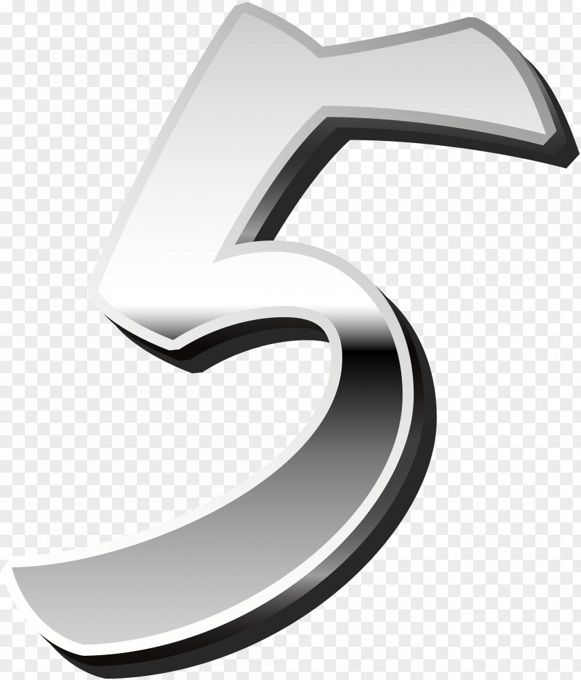 Metallic Number Clip Art PNG