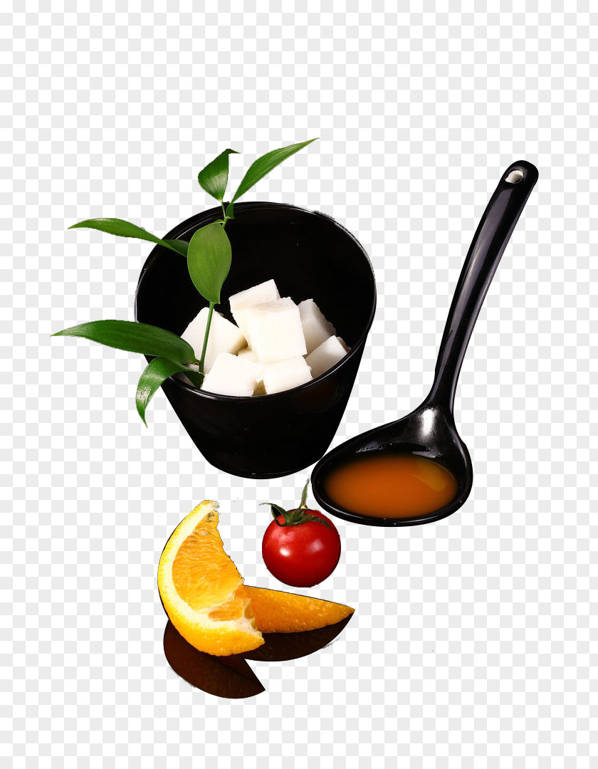 Packed In Containers Of Black Fragrant Orange Jelly Spoon Icon PNG