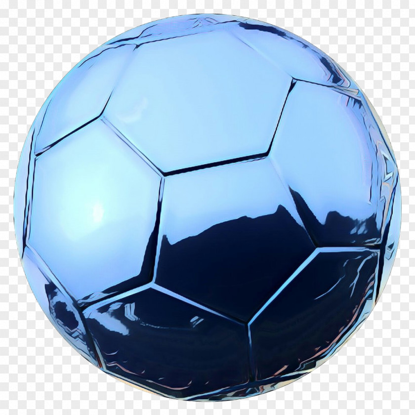 Sports Equipment Blue Soccer Ball PNG