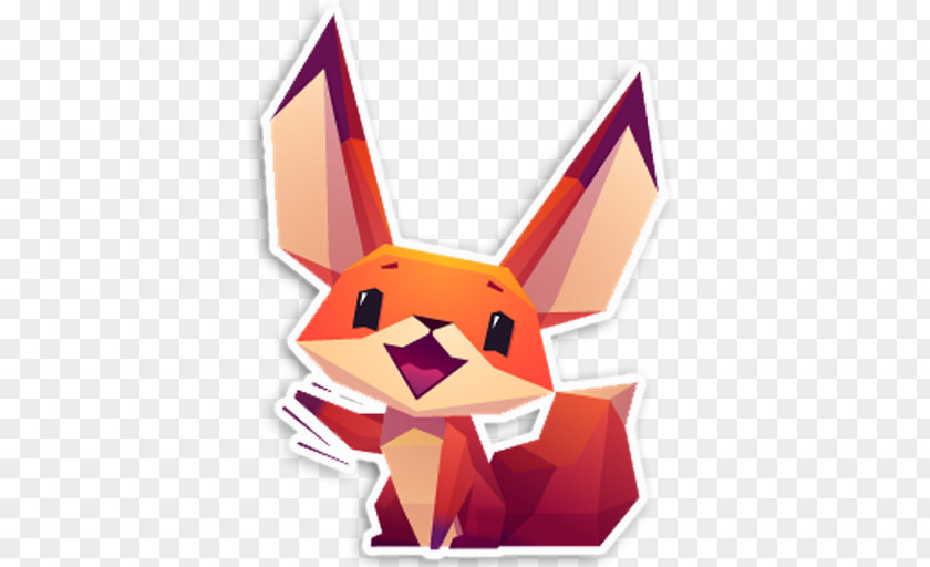 Fox Sticker Telegram Red PNG