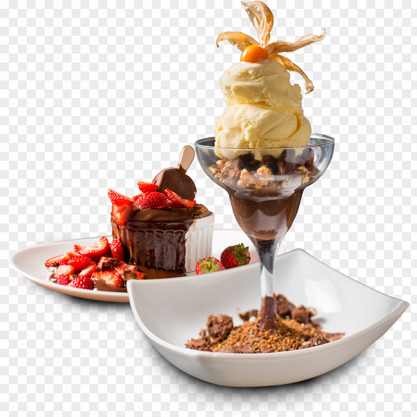 Menu Sundae Dessert Molten Chocolate Cake Recipe Buffet PNG