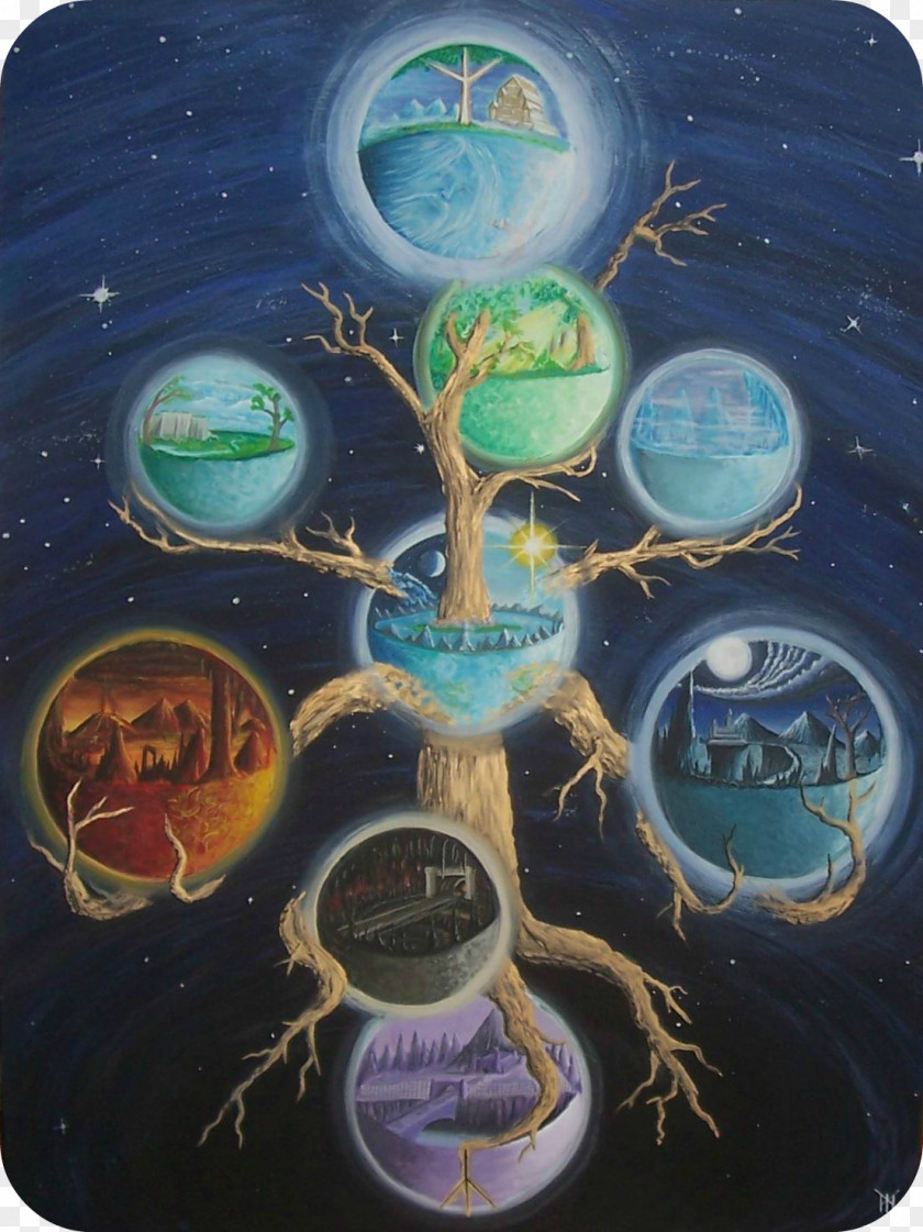 Thor Asgard World Norse Cosmology Mythology Yggdrasil PNG