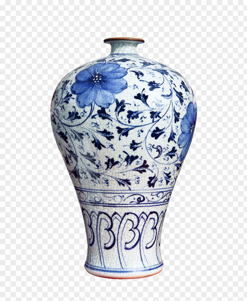 Vase Blue And White Pottery Porcelain Photography PNG