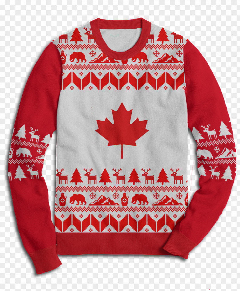 Christmas Jumper Long-sleeved T-shirt Canada Sweater PNG