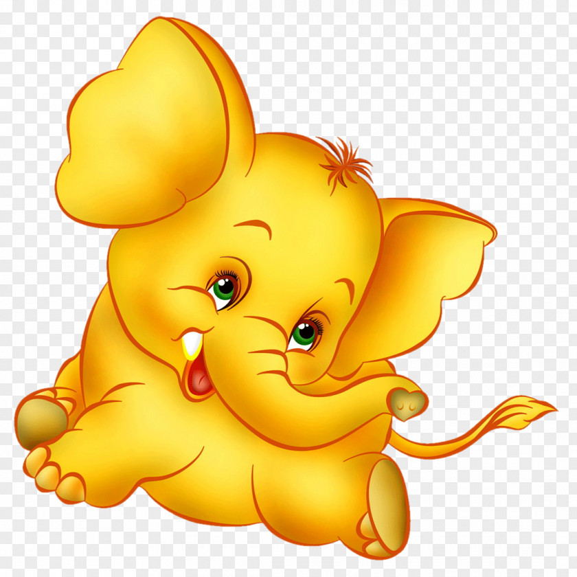 Elephant Cartoon Clip Art PNG