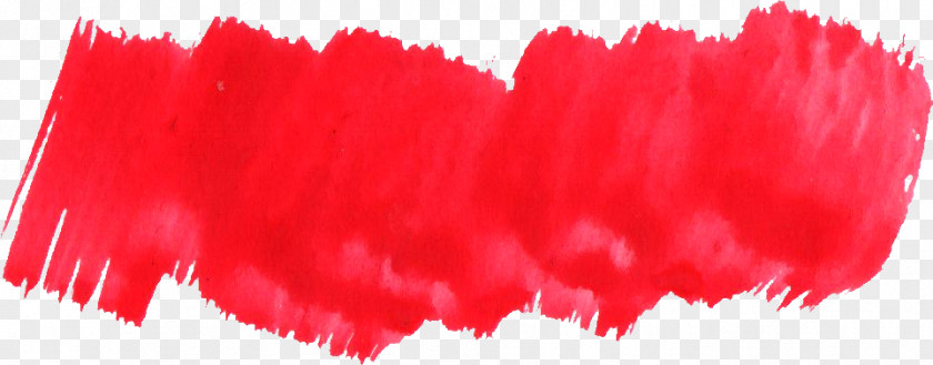 Red Brush Watercolor Painting PNG