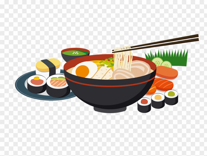 Sub-surface Sushi Dishes Ramen Tempura Japanese Cuisine Food PNG