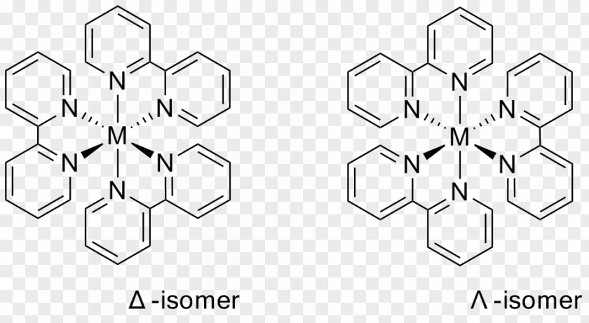 2,2'-Bipyridine Coordination Complex Tris(bipyridine)ruthenium(II) Chloride Ligand PNG