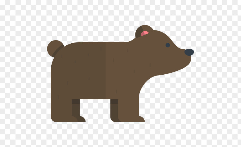 Bear Flat Design Dog Animal PNG