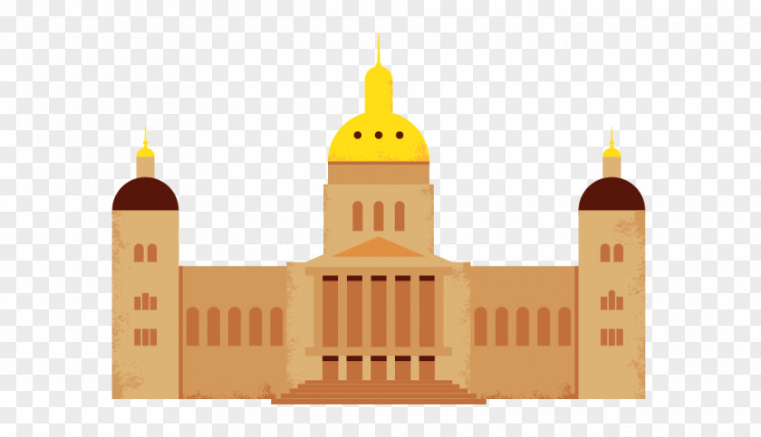 Capital Illustration Infographic Iowa State Capitol Building PNG