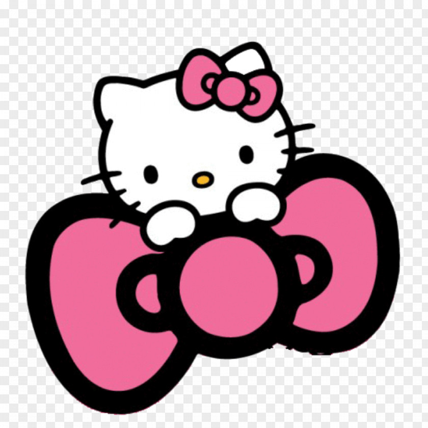 Hello-kitty Ribbon Hello Kitty Japanese Bobtail Clip Art PNG