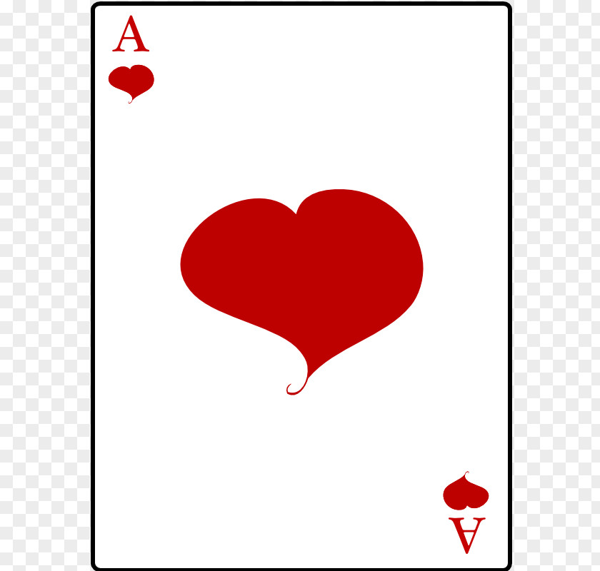 Suit Ace Of Hearts Playing Card Clip Art PNG