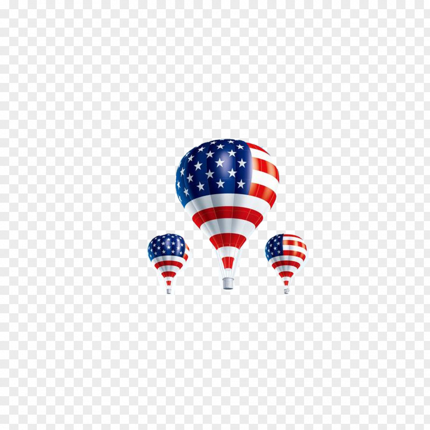 Flag Balloon Floating Of The United States Hot Air PNG