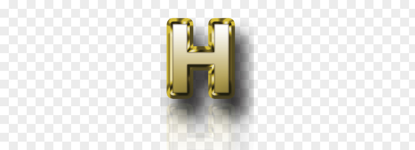 Gold Textured Letter H Number Numerical Digit Alphanumeric PNG
