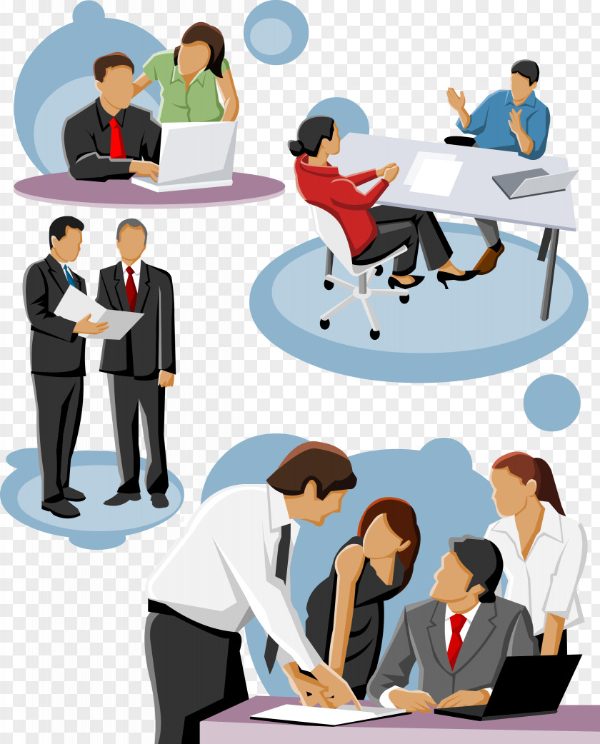 Vector Business People Talking Icon PNG