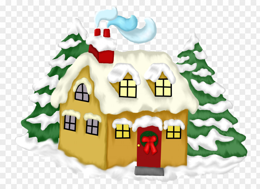 Christmas House Winter Gift PNG