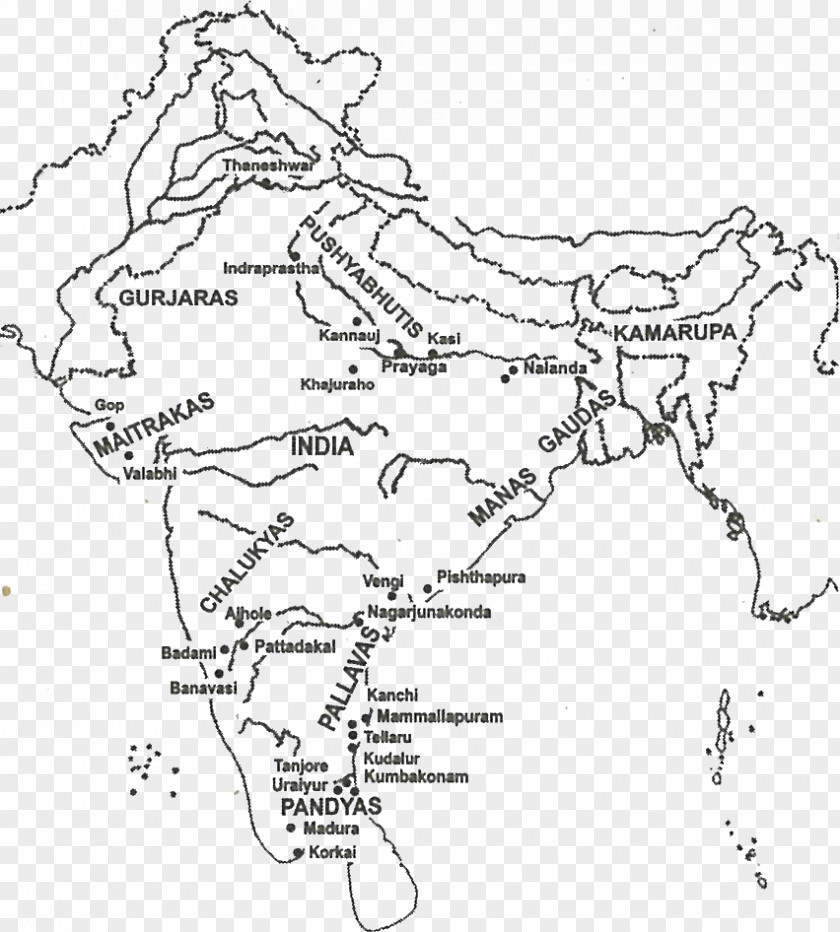 Map Gaur Pala Empire Middle Kingdoms Of India Gauda Kingdom Bengal PNG
