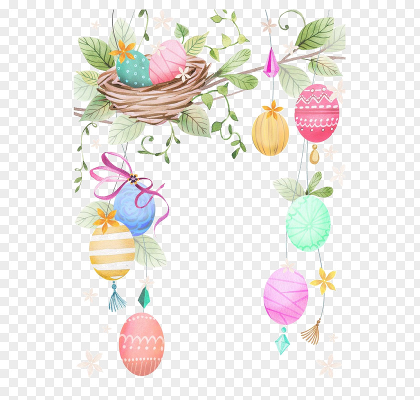 Plant Petal Easter Egg Background PNG