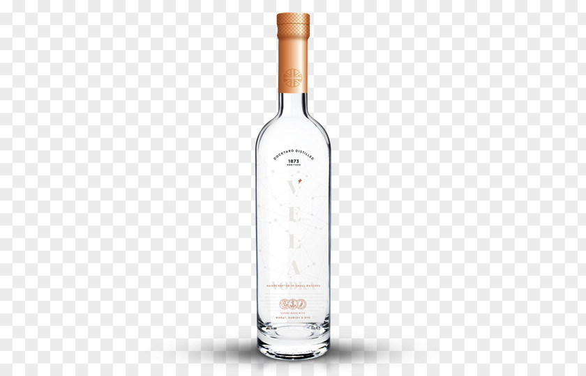 Vodka Liqueur Glass Bottle Vela Copper Rivet Distillery PNG