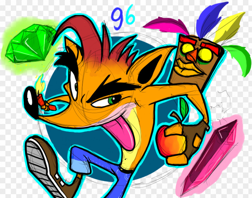 Crash Bandicoot Cartoon Network Video Games Bandicoot: Warped Fan Art PNG