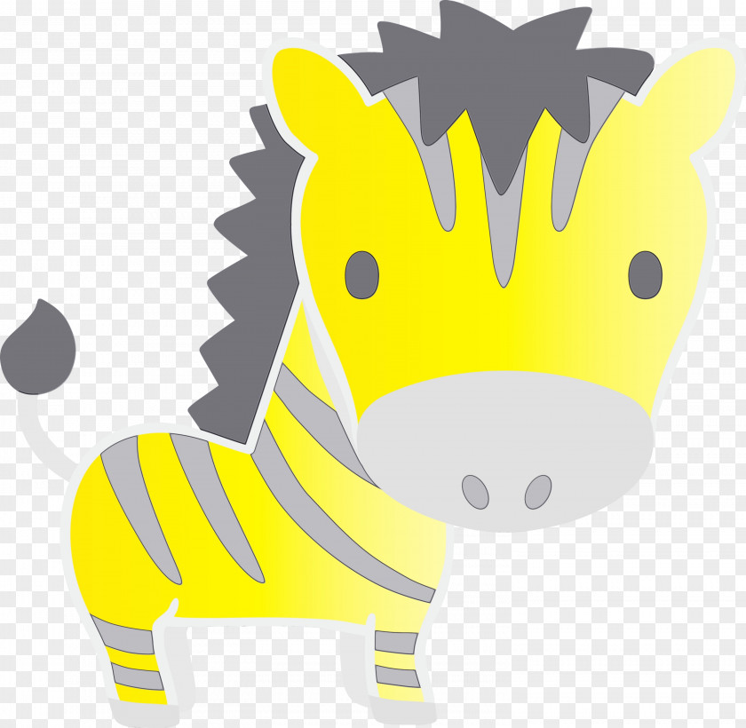 Cartoon Yellow Line Animal Figure Snout PNG