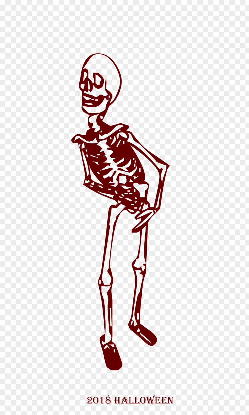Halloween 2018 Cartoon Skull. PNG