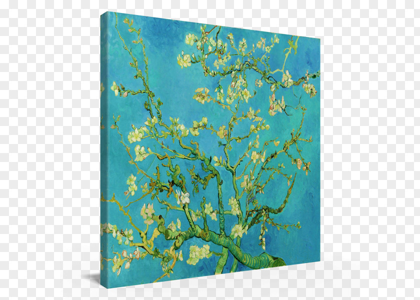 Van Gogh Almond Blossoms Museum Blossoming Branch In A Glass Art Painting PNG