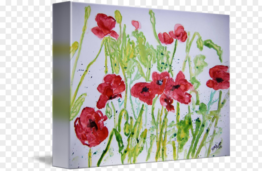 Painting Watercolor Poppy Paper Art PNG