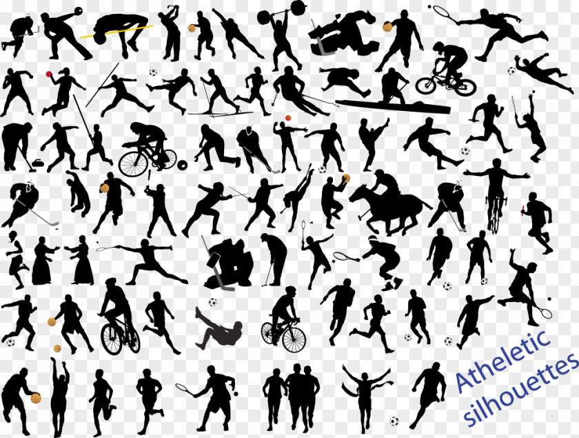 Silhouettes Athletes Sport Silhouette Athlete Clip Art PNG
