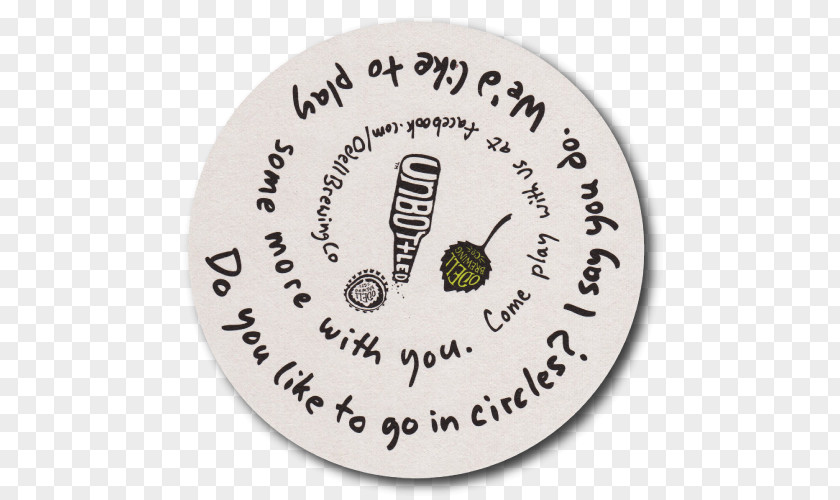 Beer Coasters Odell Brewing Company Font Brewery PNG